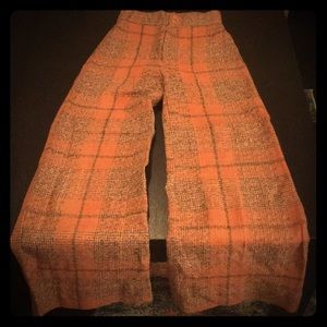 Vintage wool high waisted bell bottoms